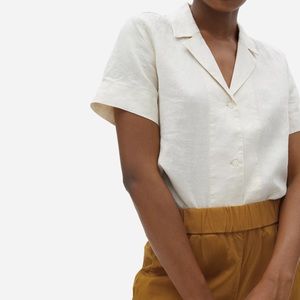 Everlane The Linen Short-Sleeve Notch Shirt